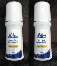 2 pieces Milcu Roll On Deodorant Anti Perspirant UNSCENTED 50ml each - £11.16 GBP