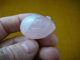 (Y-MOU-551) little PINK quartz Roly Poly Mouse Mice gemstone STONE carvi... - $14.01