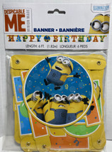 Despicable Me Minions Happy Birthday Hanging Banner Party Decoration 6 Ft - $9.89