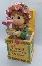 Rare Precious Moments little Girl Wind Up Christmas Music Box - £23.70 GBP