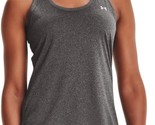 Under Armour Women's Tech Tank, Carbon Heather/Metallic Silver, X-Large - $19.40