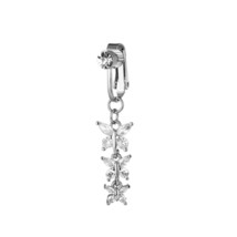 Butterfly Fake Belly Piercing Faux Fake Belly Butterfly Clip On Umbilical Navel  - £9.79 GBP
