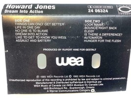 Howard Jones Cassette Tape Dream Into Action 1985 Wea Records Canada 24-06324 - £6.91 GBP