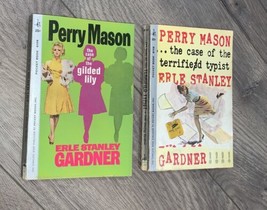 Perry Mason Terrified Typist &amp; Gilded Lilly Set Of 2 Vintage PB Books - £5.33 GBP