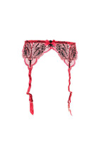 L&#39;agent By Agent Provocateur Womens Suspender Lace Floral Red Size L - £30.63 GBP