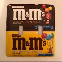 M &amp; M s Metal Light Switch Cover m&amp;ms Double Toggle - $9.25