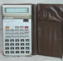 Vintage Sharp Scientific Calculator EL-506 w/ Cover-Case MISSING SCREWS - £5.55 GBP