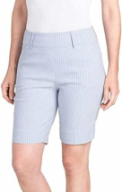 Hilary Radley ~ Blue &amp; White Stripe ~ Pull-on ~ Bermuda Shorts ~ Womens&#39;... - £17.64 GBP