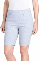 Hilary Radley ~ Blue &amp; White Stripe ~ Pull-on ~ Bermuda Shorts ~ Womens&#39;... - £17.58 GBP