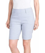 Hilary Radley ~ Blue &amp; White Stripe ~ Pull-on ~ Bermuda Shorts ~ Womens&#39;... - $30.69 CAD