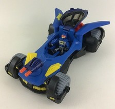 Fisher Price Imaginext Deluxe Batmobile Blue DC Super Friends Batman Vehicle - $31.63