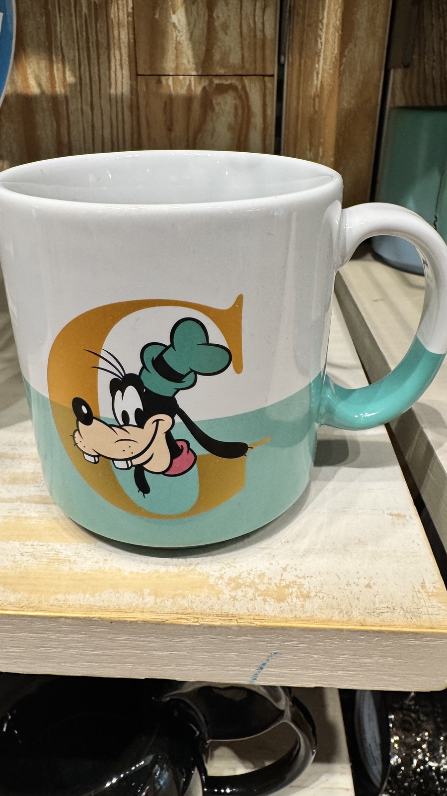 Disney Parks Goofy Means Well Letter G Mug NEW - $29.90