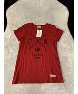 New Red Canoe Womens Red T Shirt Size Large Canx Short Sleeve Top - £20.40 GBP