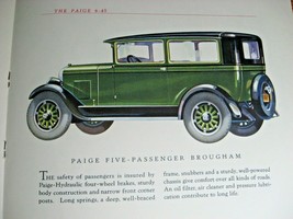 1927 Paige 6-45 Original Color Brochure, Paige-Detroit Michigan - $74.25