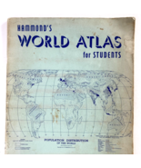 1958 Hammonds World Atlas for Students Compact Reference Book Softcover ... - £78.62 GBP
