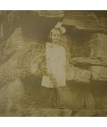 Antique Vtg 1890s Young Girl Standing In Ruins Silver Gelatin Large Phot... - £126.40 GBP