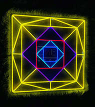 Geometric Shapes LED Neon Sign, Neon Sign Custom, Home Decor, Gift Neon ... - £31.97 GBP+