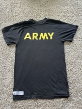 US Army PT T-Shirt Unisex Black APFU Physical Fitness Uniform Military S... - $6.79