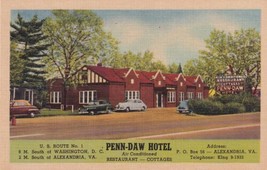Penn-Daw Hotel Alexandria Virginia VA Postcard B14 - $2.99
