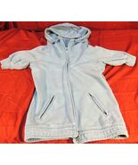 WOMENS NIKE SPORTS ATHLETIC HALF SLEEVE JACKET FLEECE BLUE XS (0-2) HEAD... - $350.49 MXN