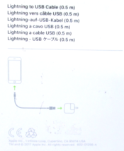Genuine Apple 0.5m Lightning to USB Charging Cable for iPhone, ME291AM/A - $8.16