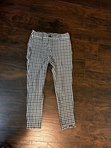 LOFT Womens Dress Pants Size 4 Multi Buffalo Check Skinny Mid Rise Pockets - $16.82