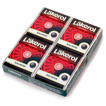 Lakerol of Sweden Sugarfree Licorice Candies: SALMIAK( pack of 4)-FREE S... - £10.28 GBP