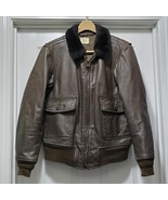 VTG 1960s G-1 USN Genuine Leather Flyers Flight Bomber Jacket Brown Men&#39;... - €343,12 EUR