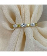 0.50 Ct Round Marquise Lab Grown Diamond Wedding Band 14k Yellow Gold 7 ... - €428,44 EUR