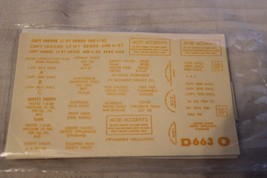 O Scale Walthers, Tank Car, Penn Salt Chemicals Decal Set, #1412, Yellow - $16.00
