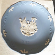 Wedgwood Blue Jasperware Collectible Plate Christmas 1992 3 Kings Nativity  7" - $10.00