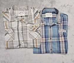 Lot Of 2 Sierra Nevada Brewing Co. Extra Large Plaid S/S Embroidered Shirts - £22.05 GBP