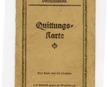 Quittungs Karte Receipt Card Stamps Germany 1921-22 Association Factory ... - £60.74 GBP