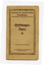 Quittungs Karte Receipt Card Stamps Germany 1921-22 Association Factory ... - £60.74 GBP