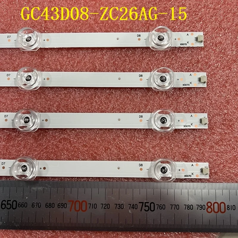 Kit 4pcs 8LED Led Backlight Strip For Tv L45-5ARU L45-4X L45-FA GC43D08-ZC26AG- - £140.17 GBP