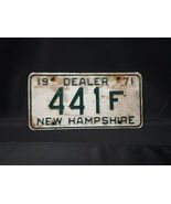 1971 NH License Plate Dealer 441F Nugent Motor Co. Colebrook New Hampshire  - $41.21 CAD