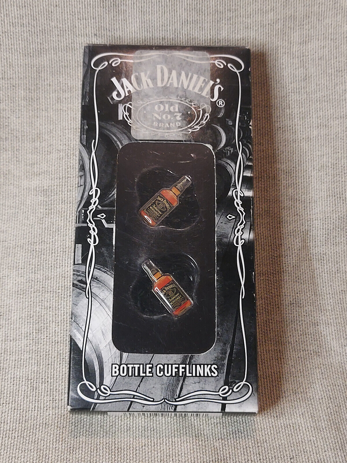 Jack Daniel&#39;s Whiskey Bottle Cufflinks - $21.88