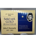 Solid 14K GOLD JFK Miniature Half-Dollar / Anniversary Tribute / 3.360 G... - $34.20