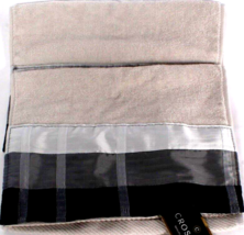 1 Count Croscill Fairfax Fingertip Gray Towel 100% Cotton - $20.99