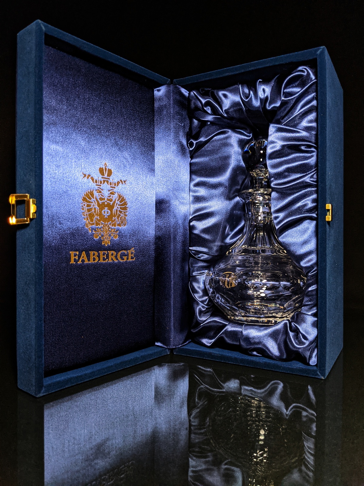 Faberge Countess Crystal 9"  Decanter NIB - $895.00
