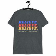 PersonalizedBee Believe You&#39;re Halfway There T-Shirt Life Inspirational Positive - £15.91 GBP+