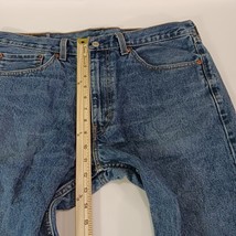 Levis 505 Men's Blue Cotton Denim Jeans Size W36 × L32 image 14