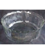 Beautiful Pressed Glass Serving Bowl – LOVELY VERTICAL OPTIC – SCALLOPED... - £38.91 GBP