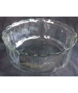Beautiful Pressed Glass Serving Bowl – LOVELY VERTICAL OPTIC – SCALLOPED... - €43,39 EUR
