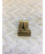 Vintage Amarillo Texas Western Cowboy Boots Black And Gold Plastic Lapel... - $261.66 MXN