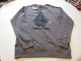 Volcom Jeans sweat shirt long sleeve Men&#39;s gun metal pullover L lg fleec... - $25.22