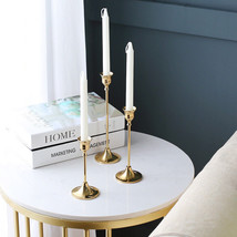 3pcs Tall Candlestick Candle Holders Fire Dinner Decoration for Table Candles - £10.69 GBP