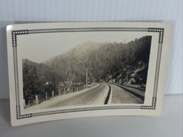 Antique Rail Road Black / White Photo. Riding the rail thru the Mountains. - £7.23 GBP