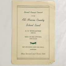 1940&#39;s East Stroudsburg Pa Monroe County Band Concert Junior High School Program - £9.84 GBP
