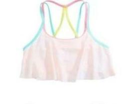 Ideology Big Girls Pastel Flounce Swim Top - £11.80 GBP